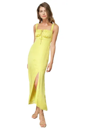 line & dot: Brooke Midi Dress with Tie Neckline Detail