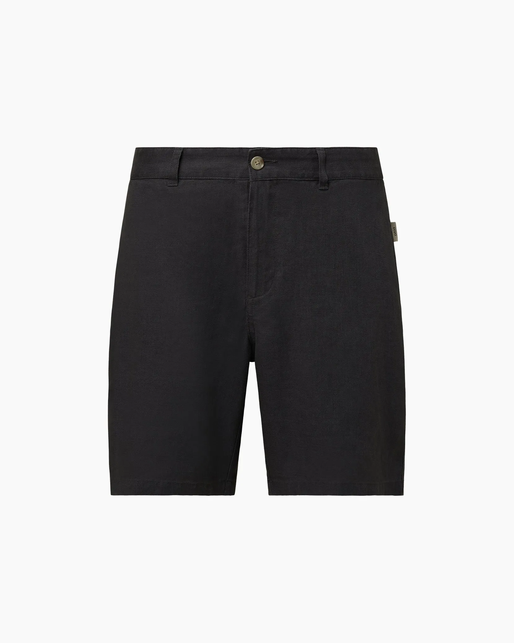 Linen Fixed-Waist Short