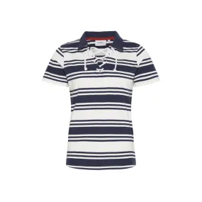 Lynne Jersey Polo - Pearl/SR Navy