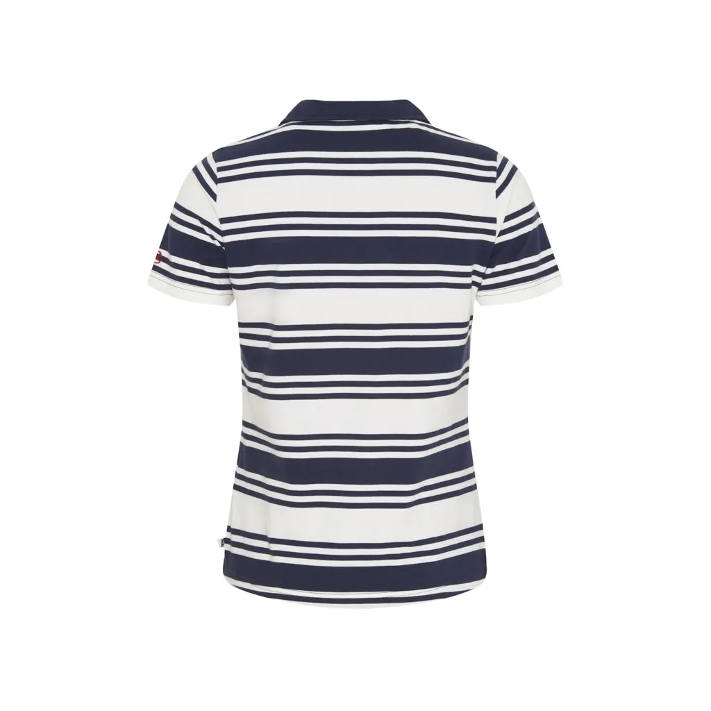 Lynne Jersey Polo - Pearl/SR Navy