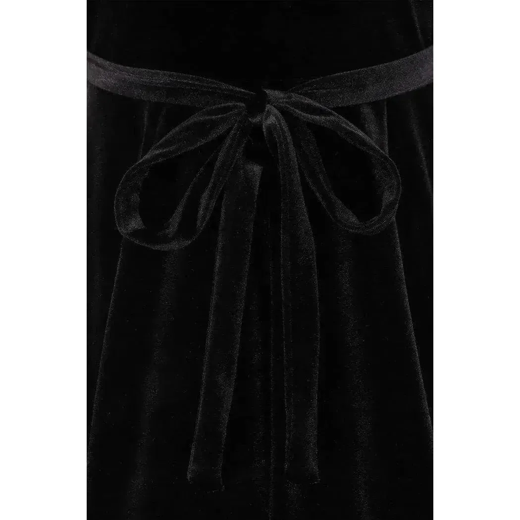 Lyra Mini Dress - Black Velvet