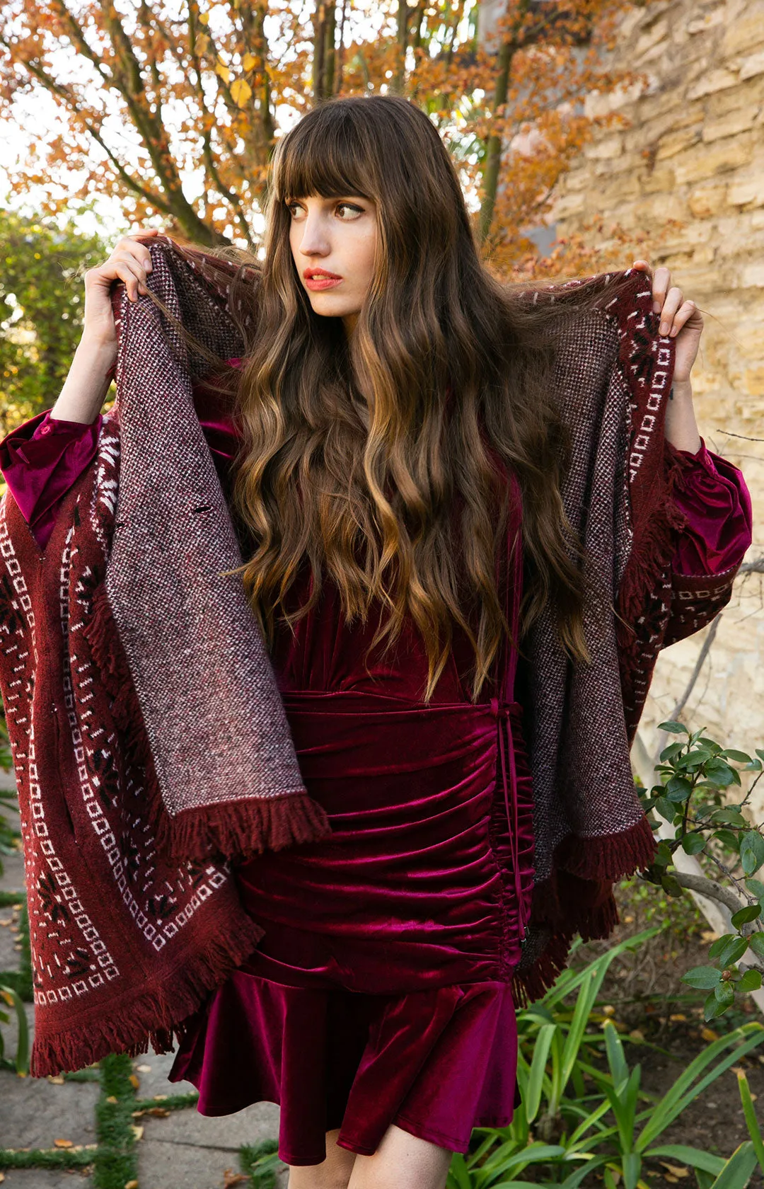 Manon Shirred Velvet Dress