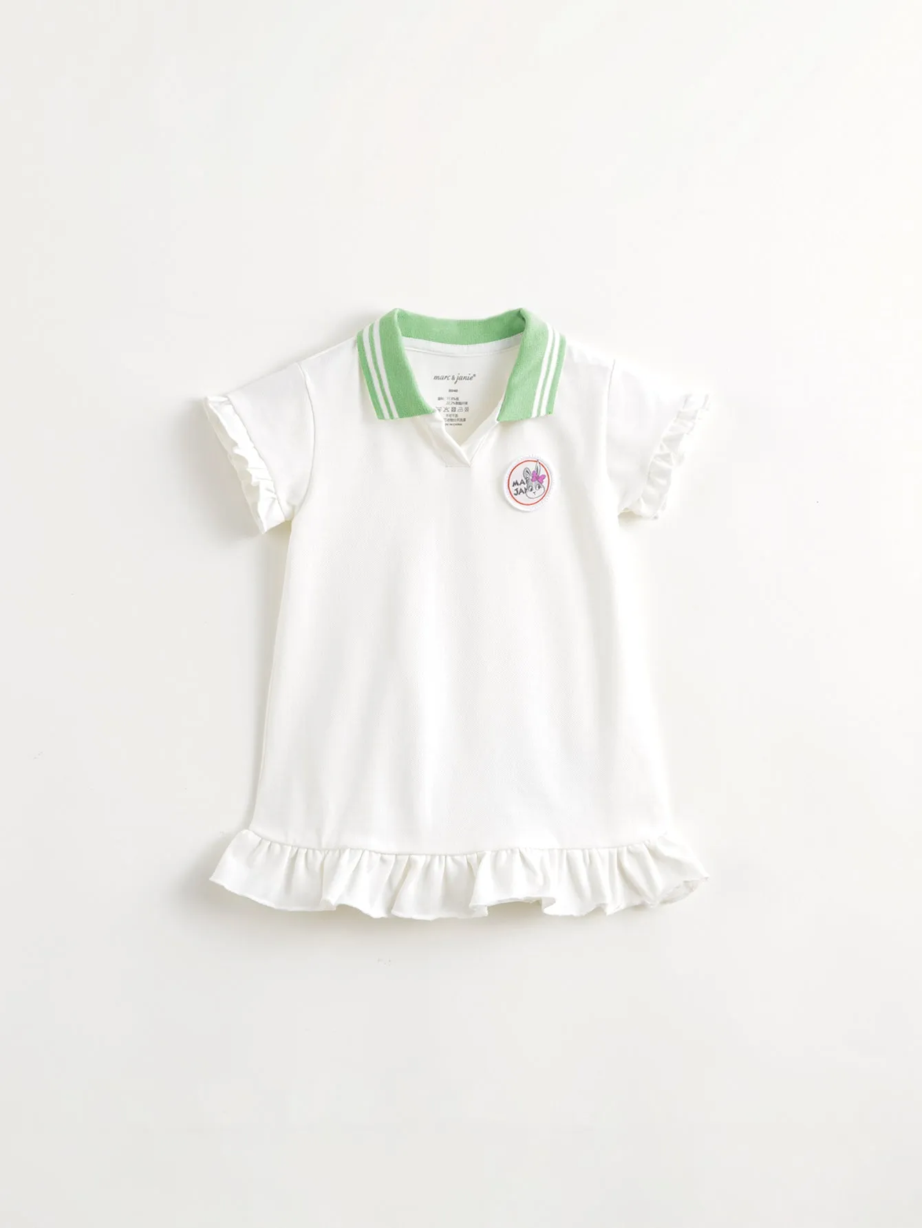MARC & JANIE Girls Lace Polo Neck Sport Dress 230826