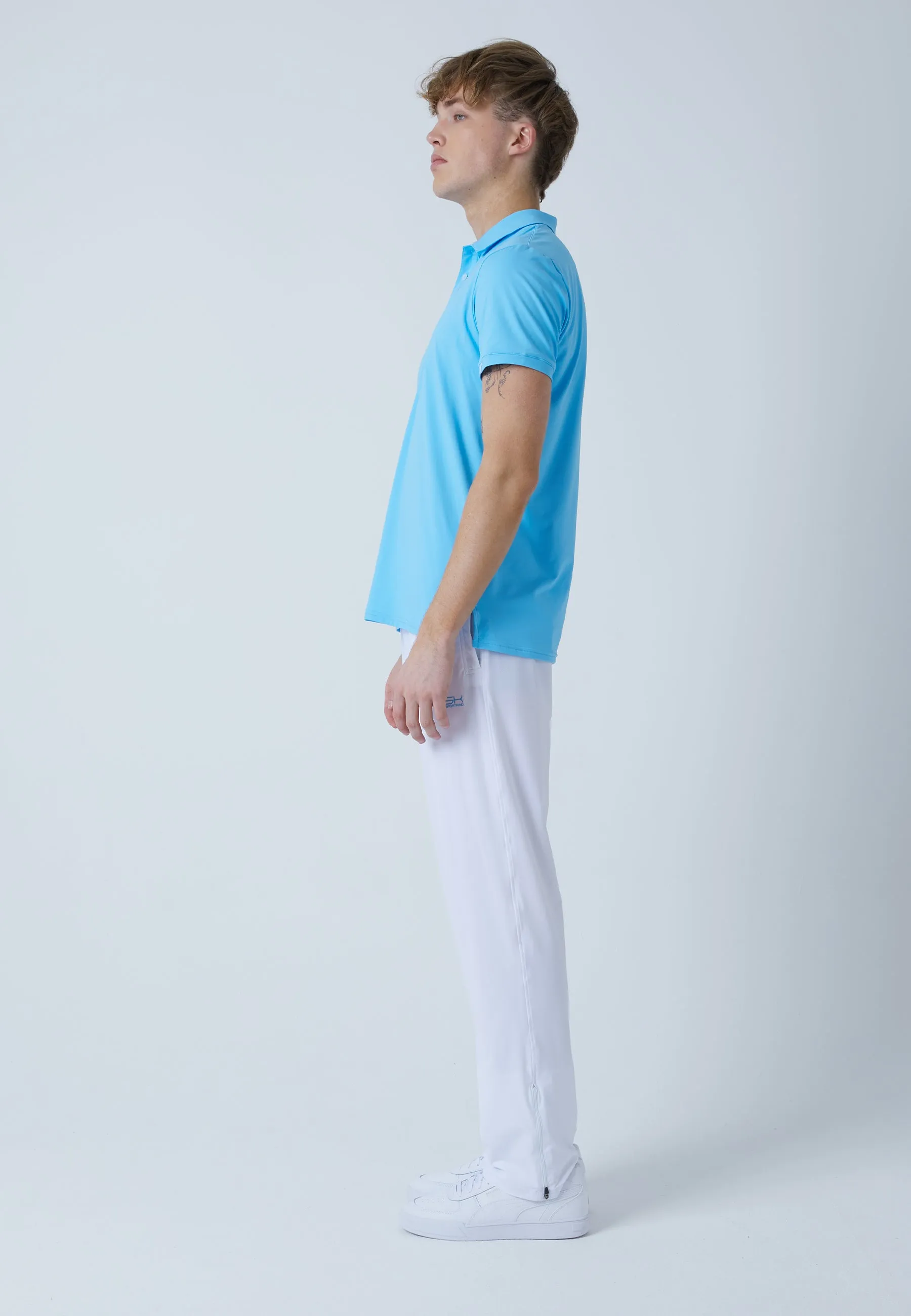 Men Tennis Polo Shirt, light blue