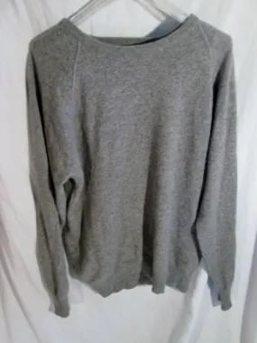 Mens SCOTTY MCGREGORS 100% Cashmere Crewneck Pullover Sweater GRAY 1 M
