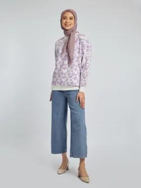 MINKA SWEATER PURPLE WHITE