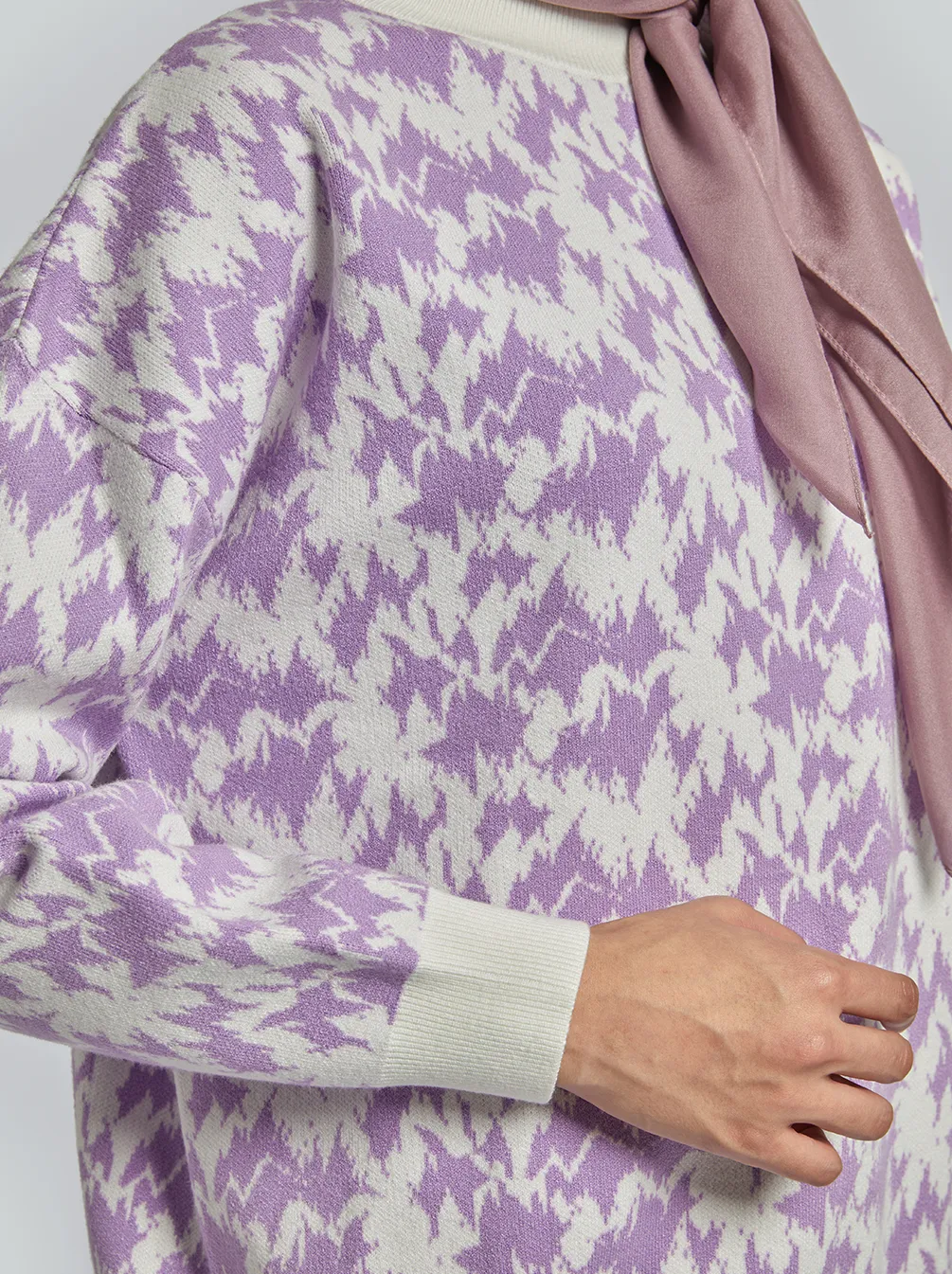 MINKA SWEATER PURPLE WHITE