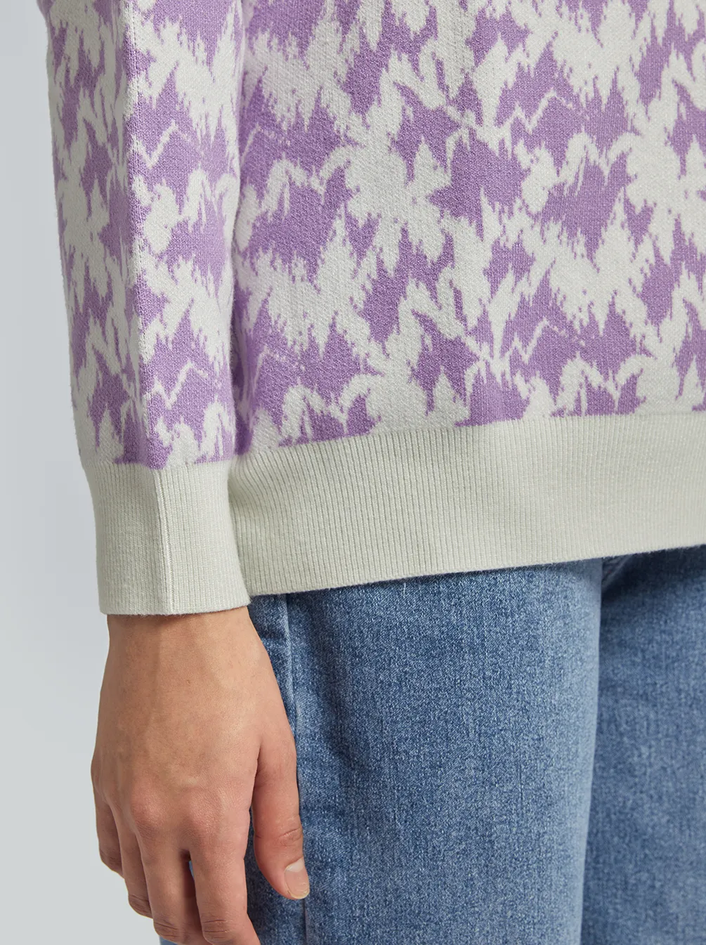 MINKA SWEATER PURPLE WHITE