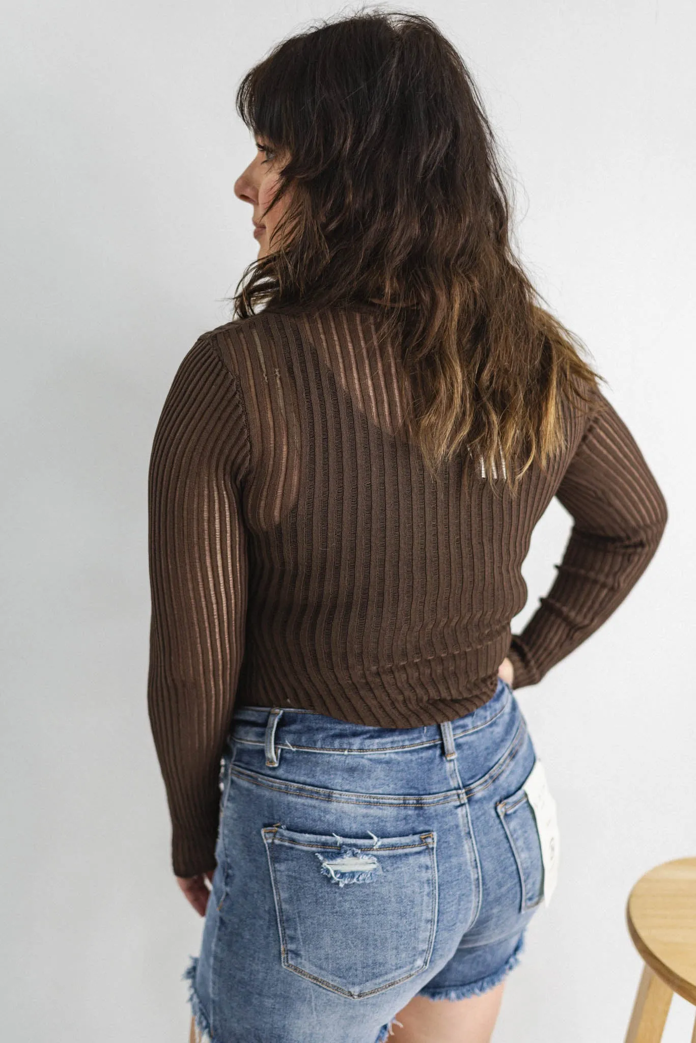 Paralyzing Gaze Sheer Knit Top
