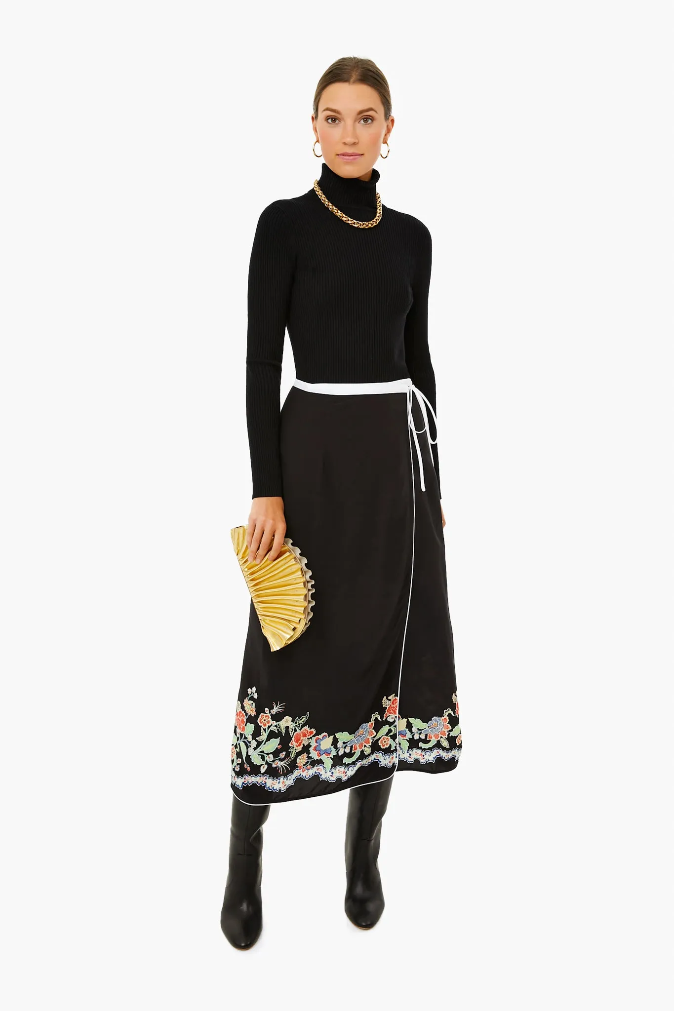 Peony Flora Border Dylan Skirt