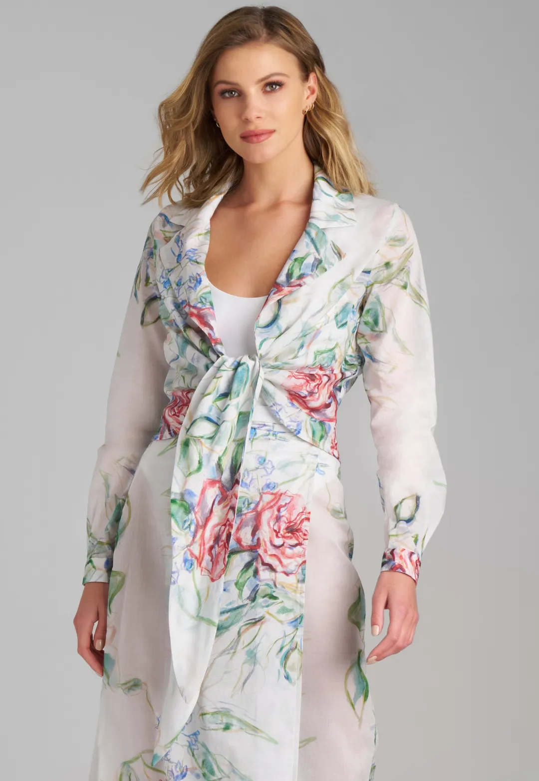 Phoebe Cotton Wrap Top in Primrose