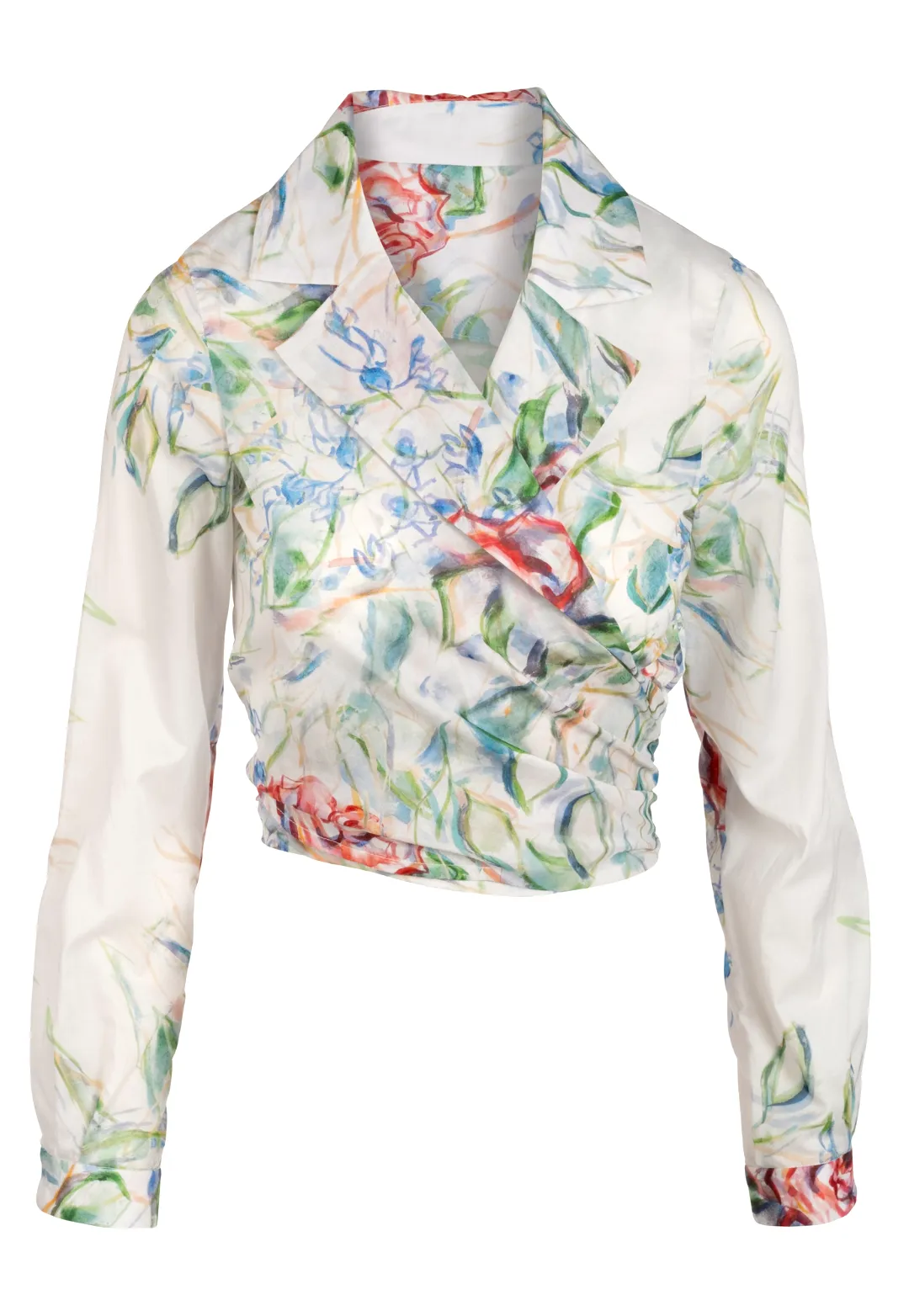 Phoebe Cotton Wrap Top in Primrose