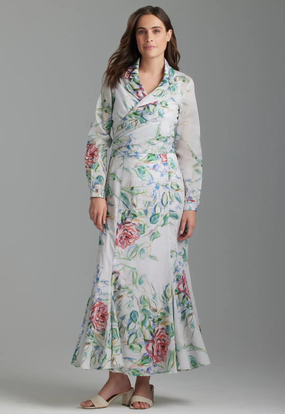 Phoebe Cotton Wrap Top in Primrose