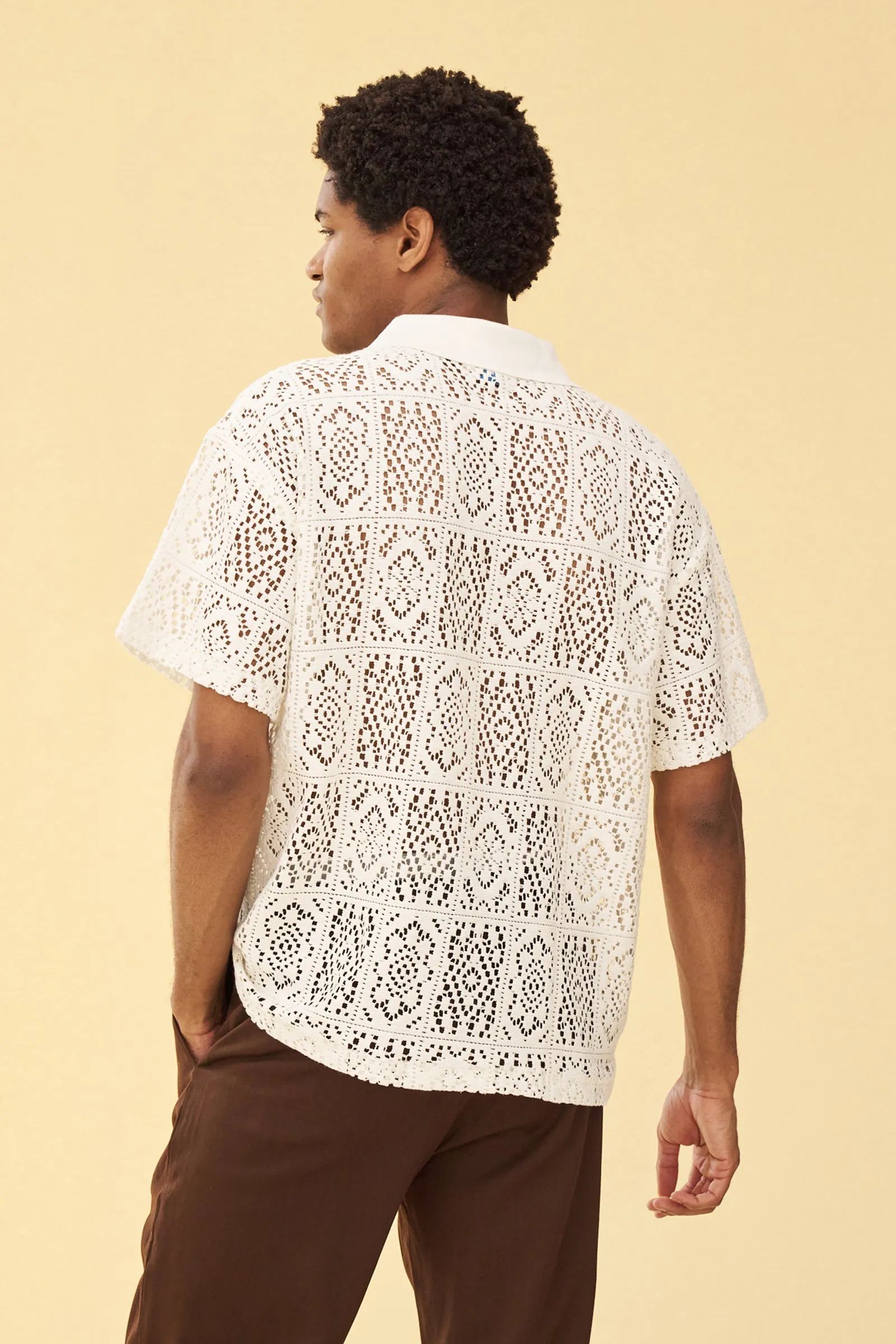PIAZA LACE POLO - OFF WHITE