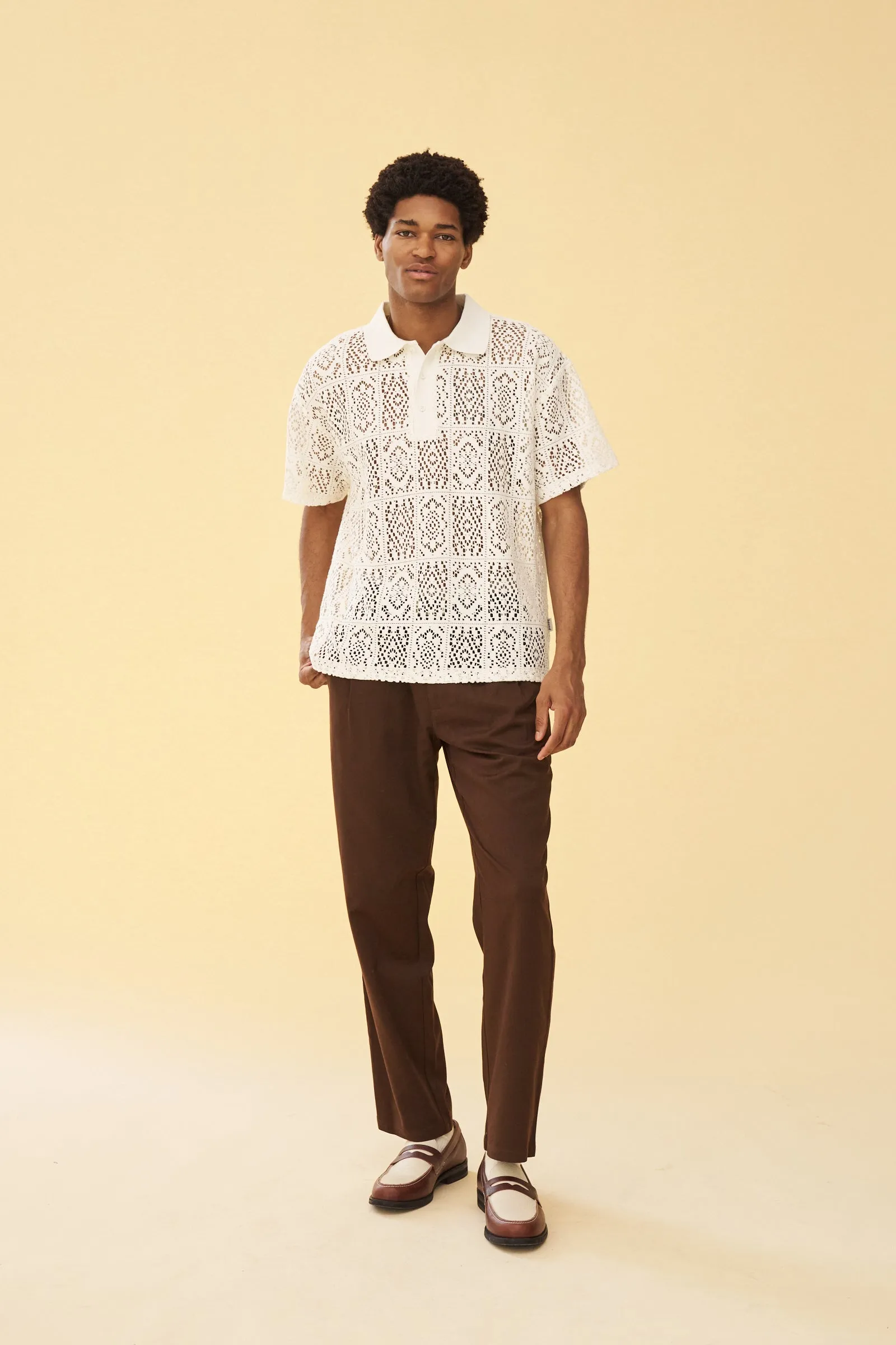 PIAZA LACE POLO - OFF WHITE