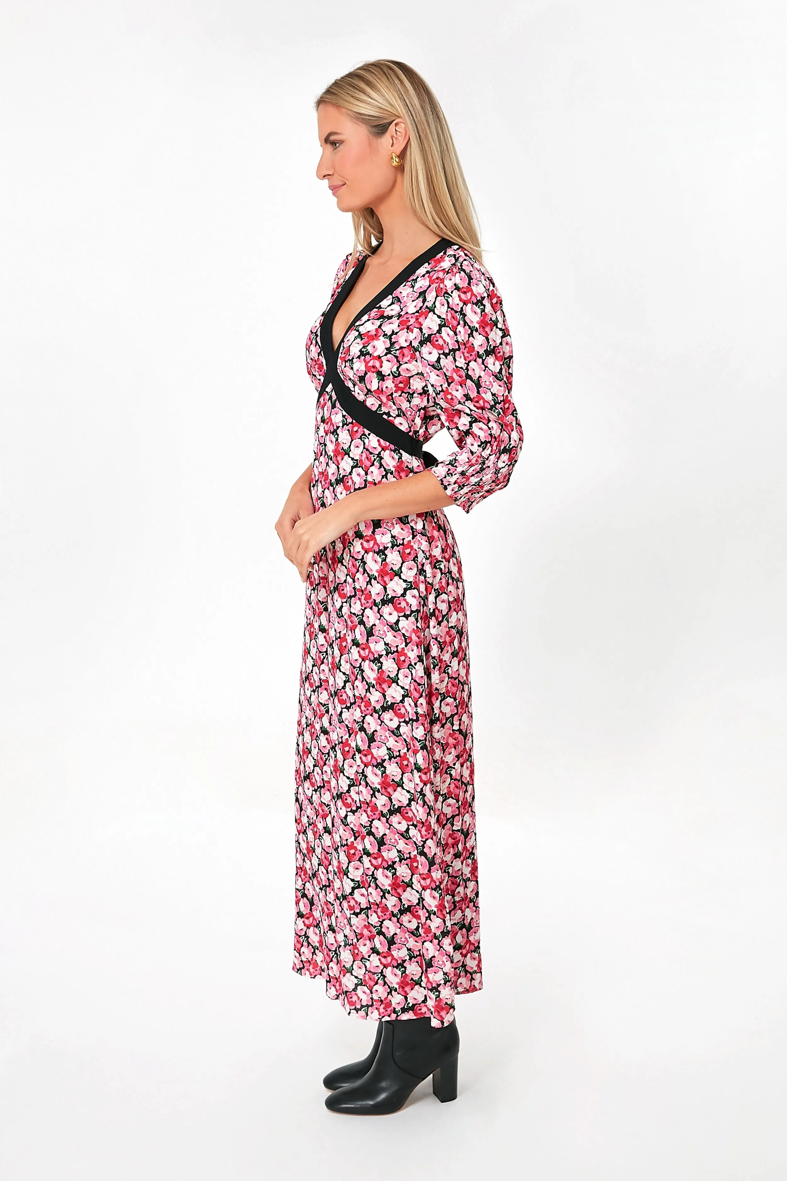 Pink English Rose Mix Deanna Dress