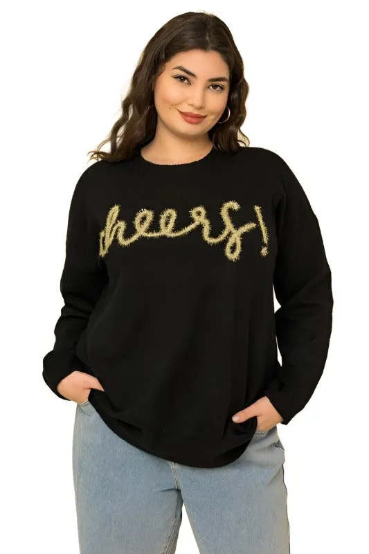 Plus Size Cheers Pullover Sweater