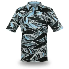 "SWELL Onyx Camo" - OGA Men's Polo - Black Onyx