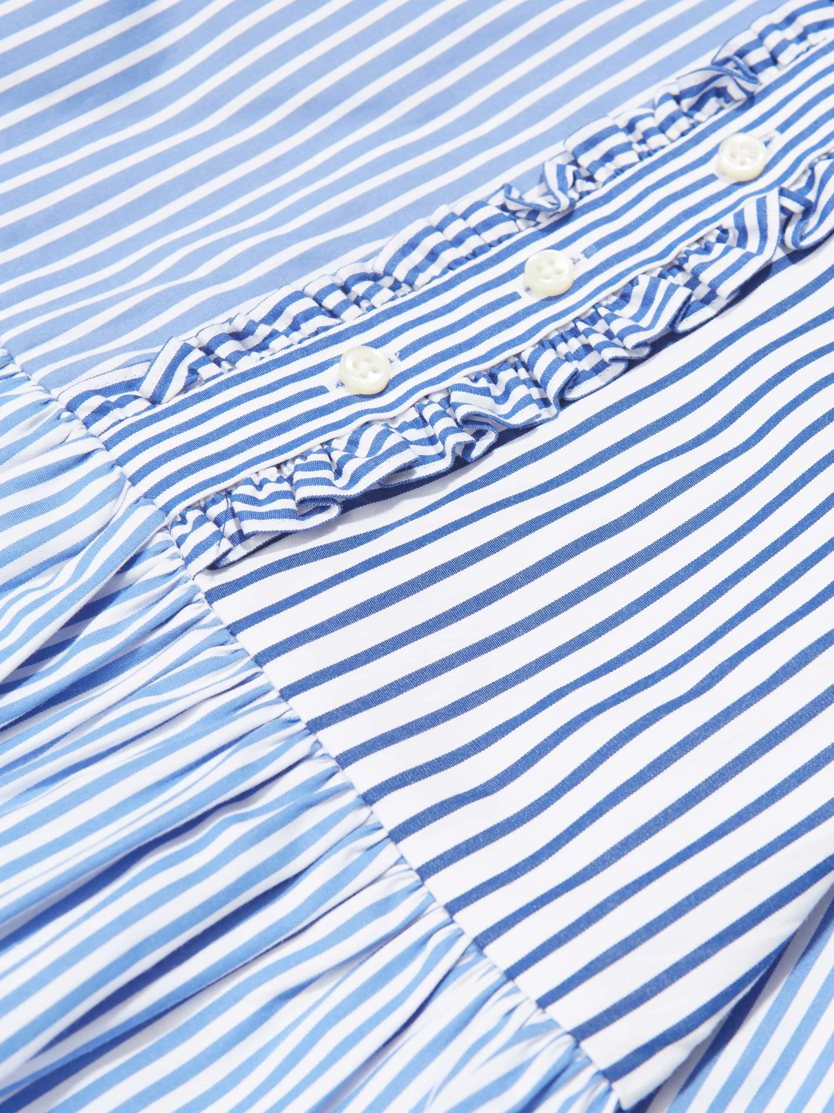 Ralph Lauren Girls Button Front Shirt in Blue