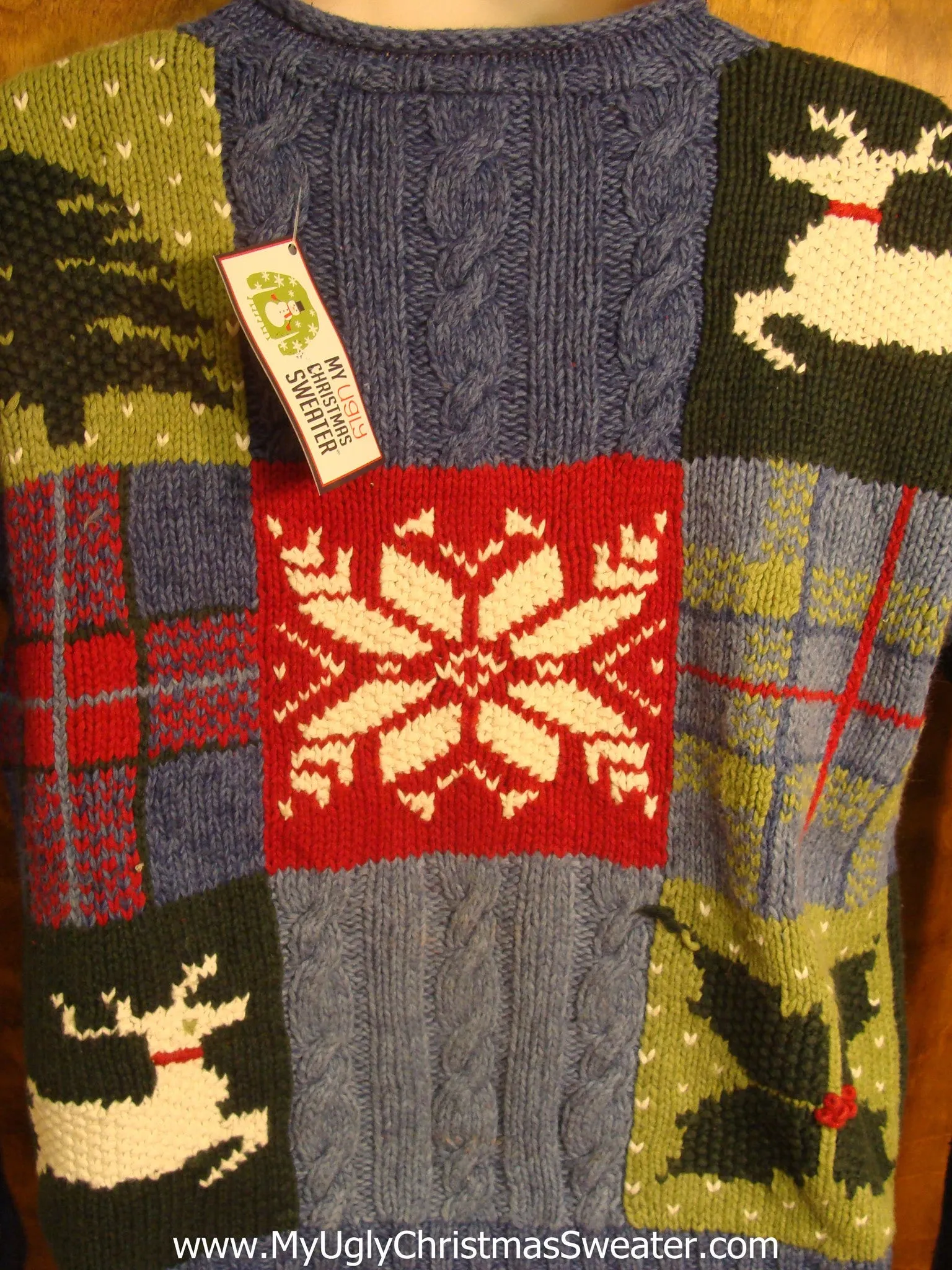 Reindeer, Poinsettias, and Trees Ugly Christmas Sweater