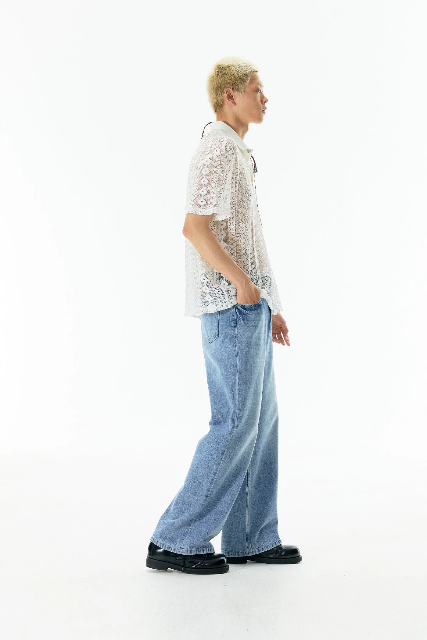 Ripple Lace Polo Shirt