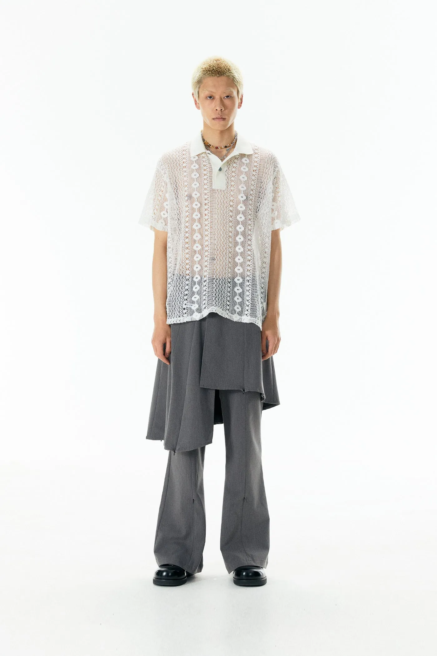 Ripple Lace Polo Shirt