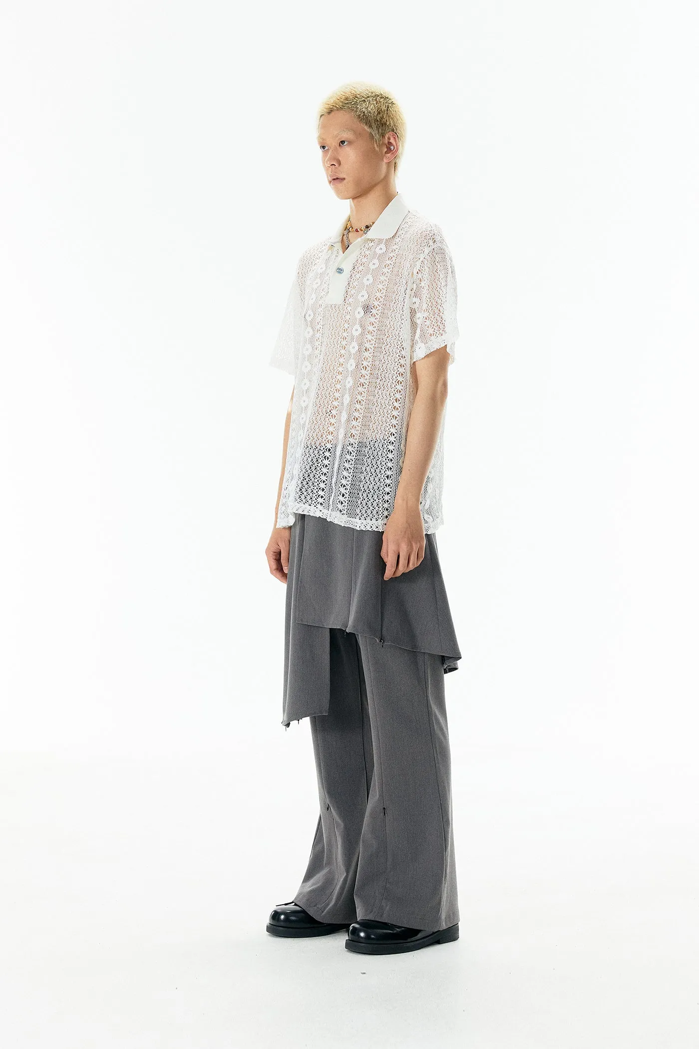 Ripple Lace Polo Shirt