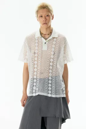 Ripple Lace Polo Shirt