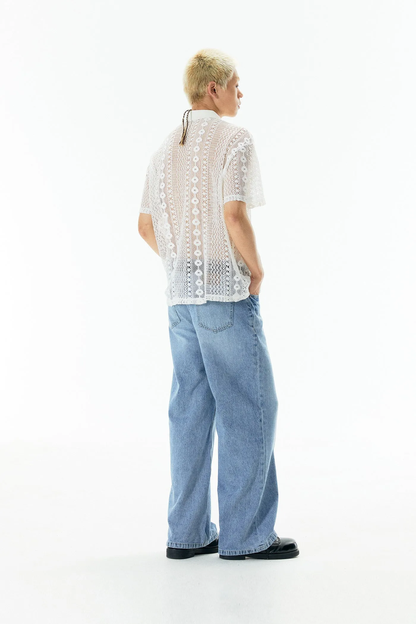 Ripple Lace Polo Shirt