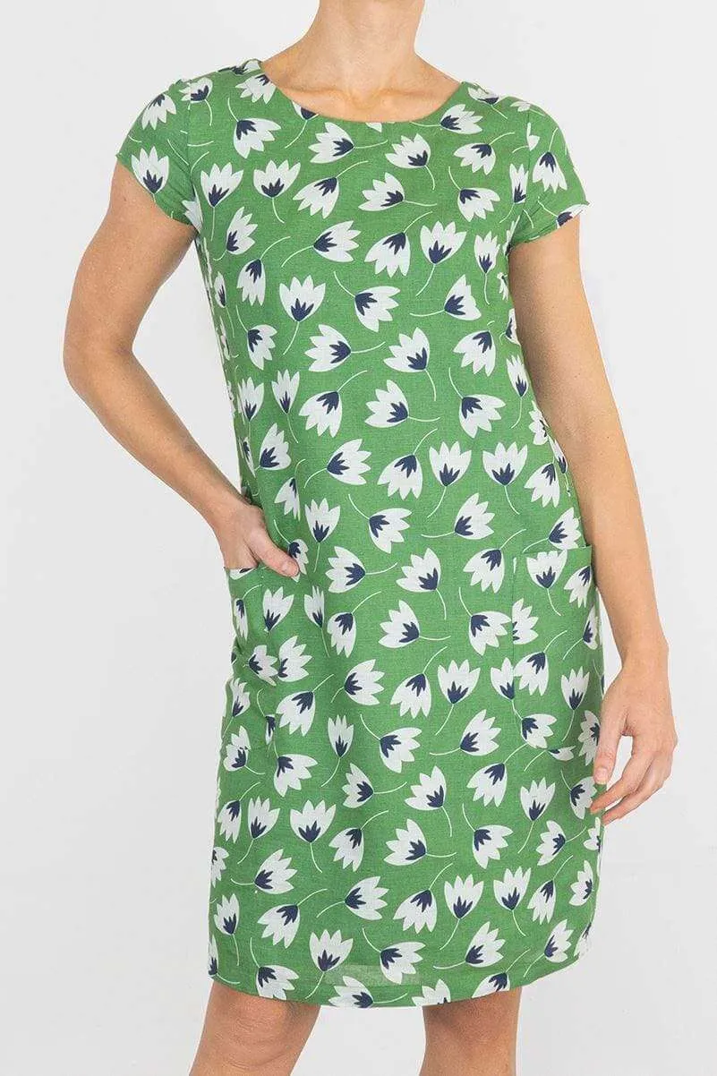 Seasalt River Cove Dress in Green Floral Print