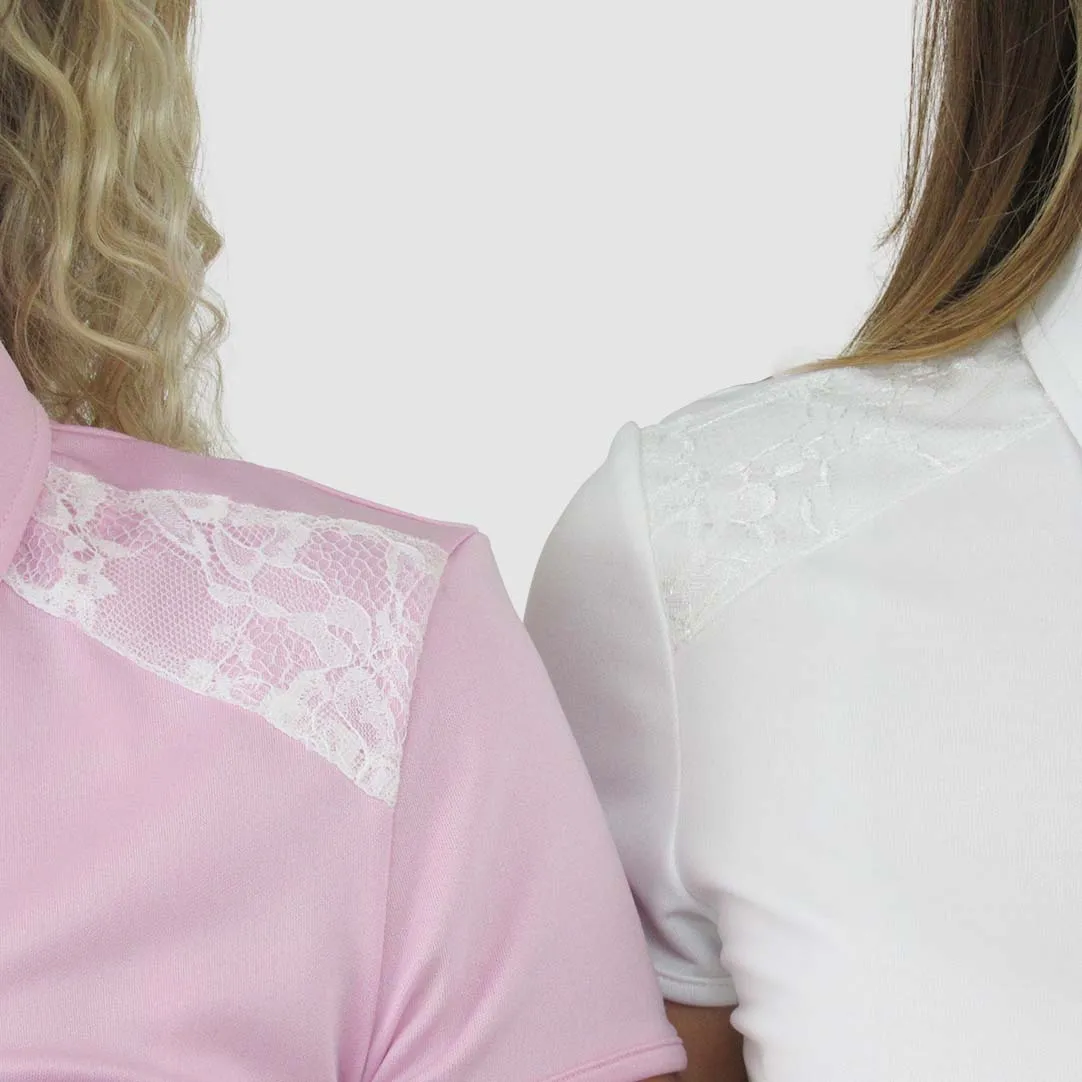 SIZE S - PURE GOLF Keyla Cap Sleeve Polo 005 Pink Blossom
