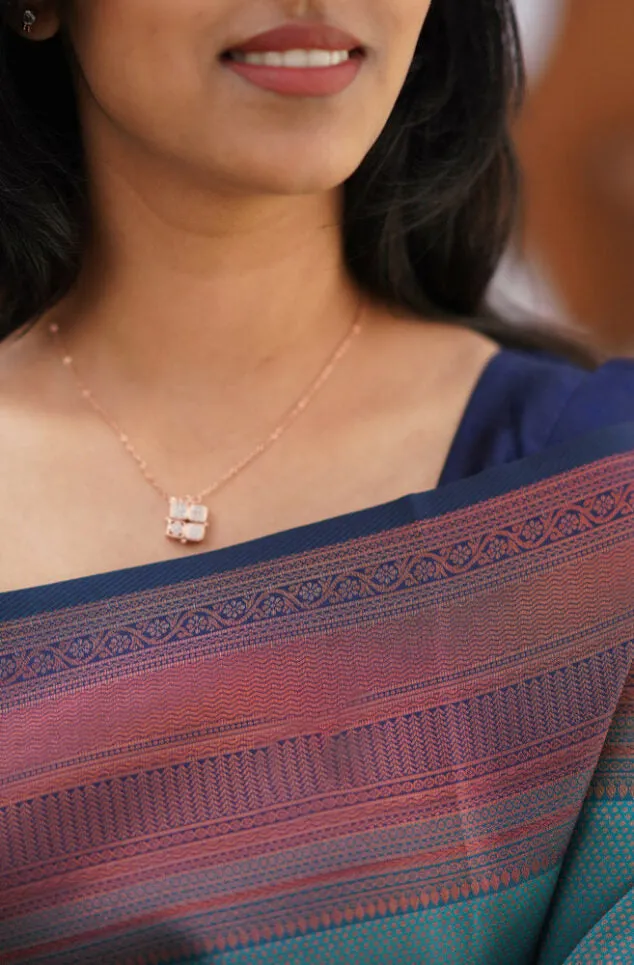 Smart Rama Soft Silk Saree With Ravishing Blouse Piece