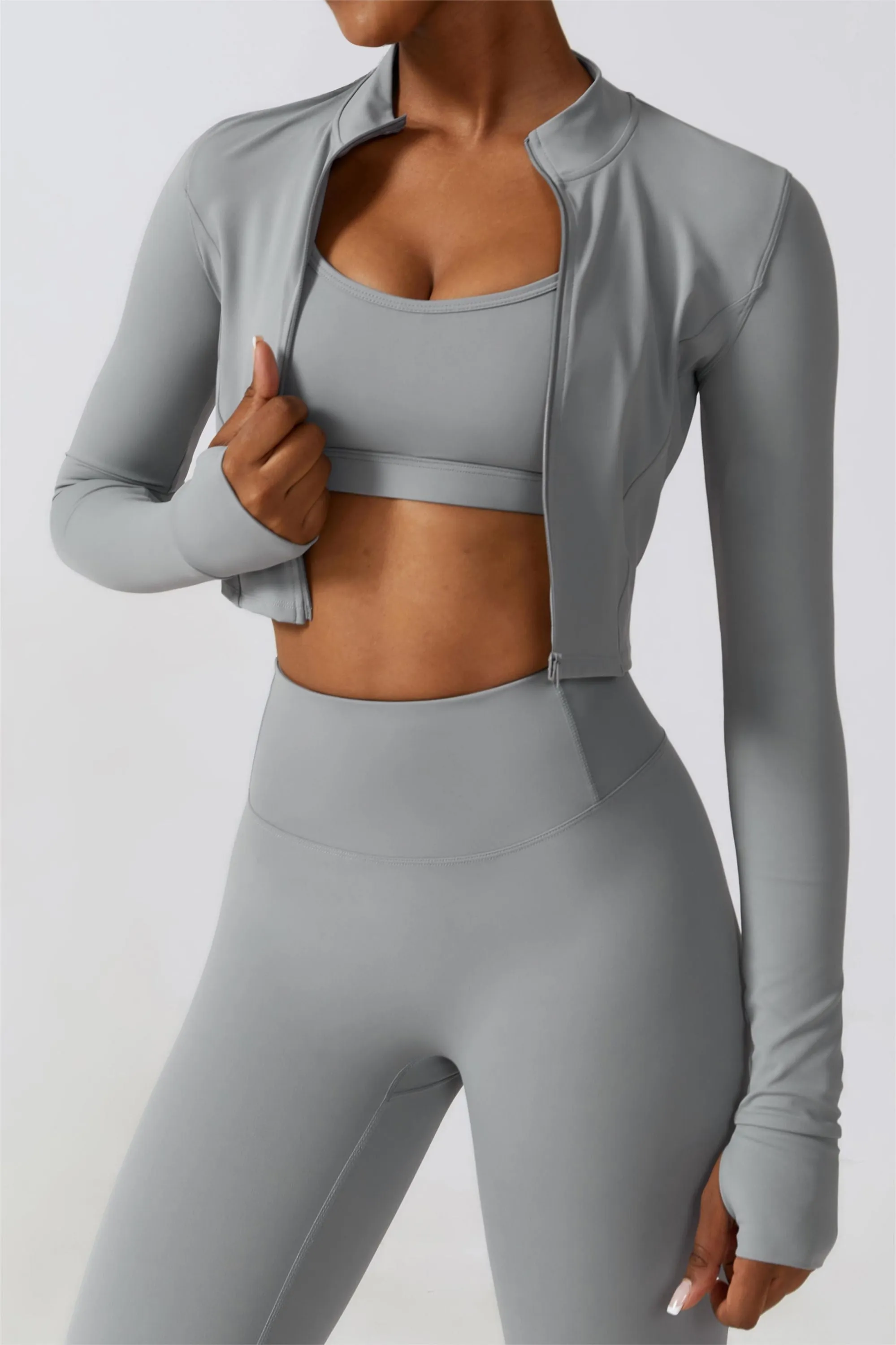 SprintCrop Elite Long Sleeve Jacket
