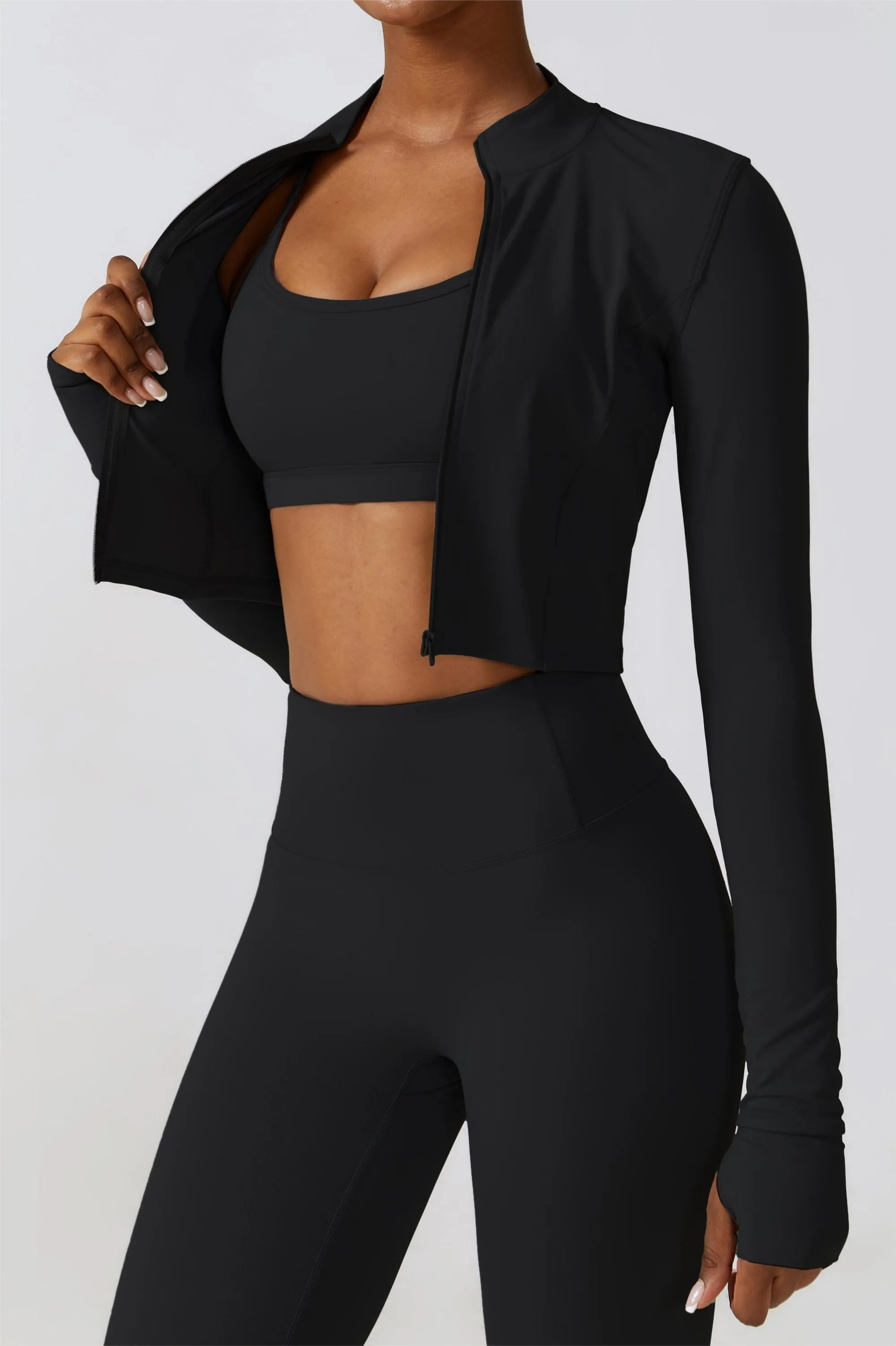 SprintCrop Elite Long Sleeve Jacket