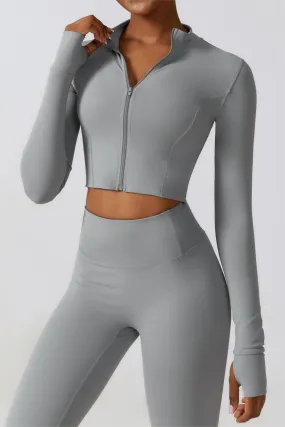 SprintCrop Elite Long Sleeve Jacket