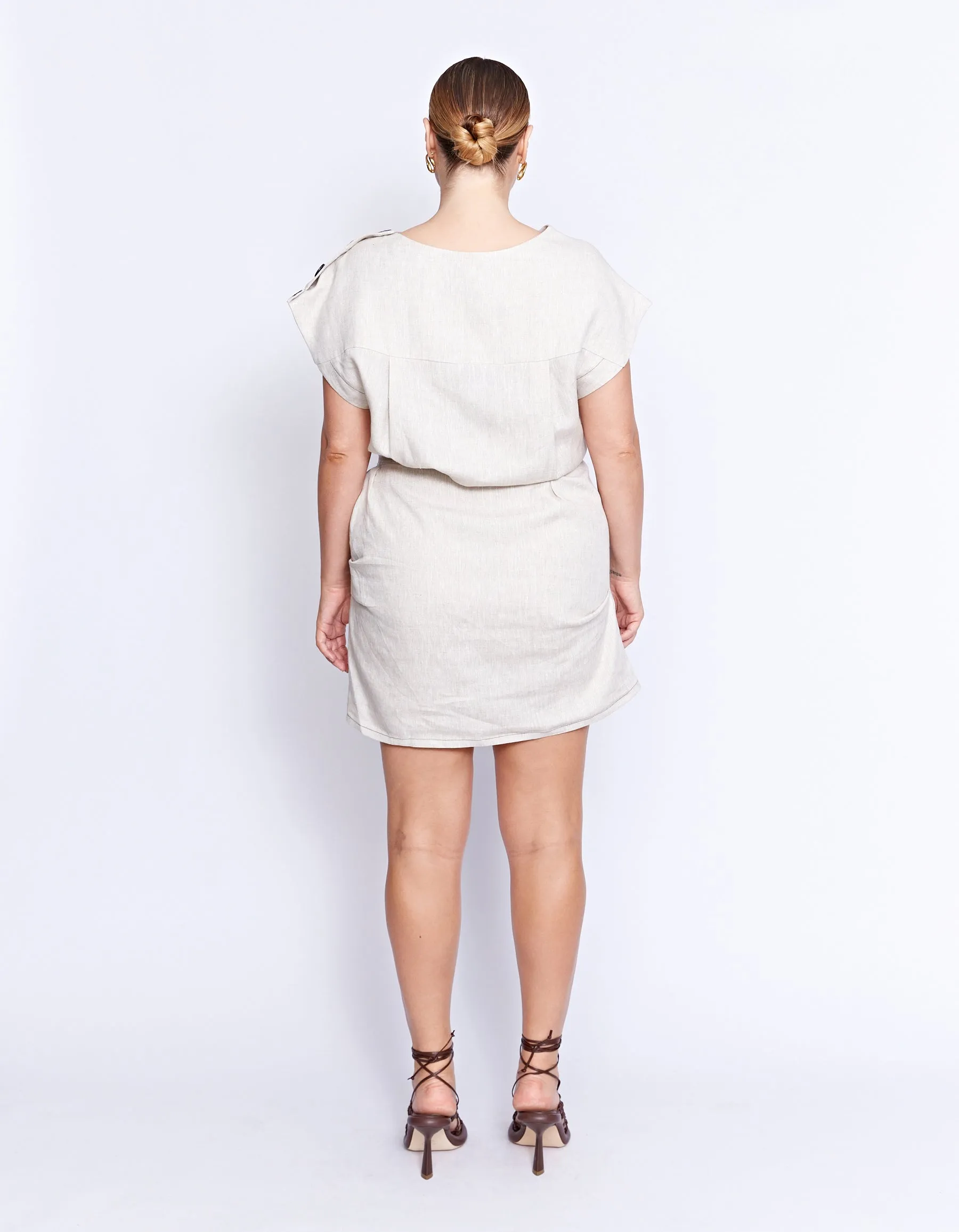 THE VITO MINI DRESS | NATURAL