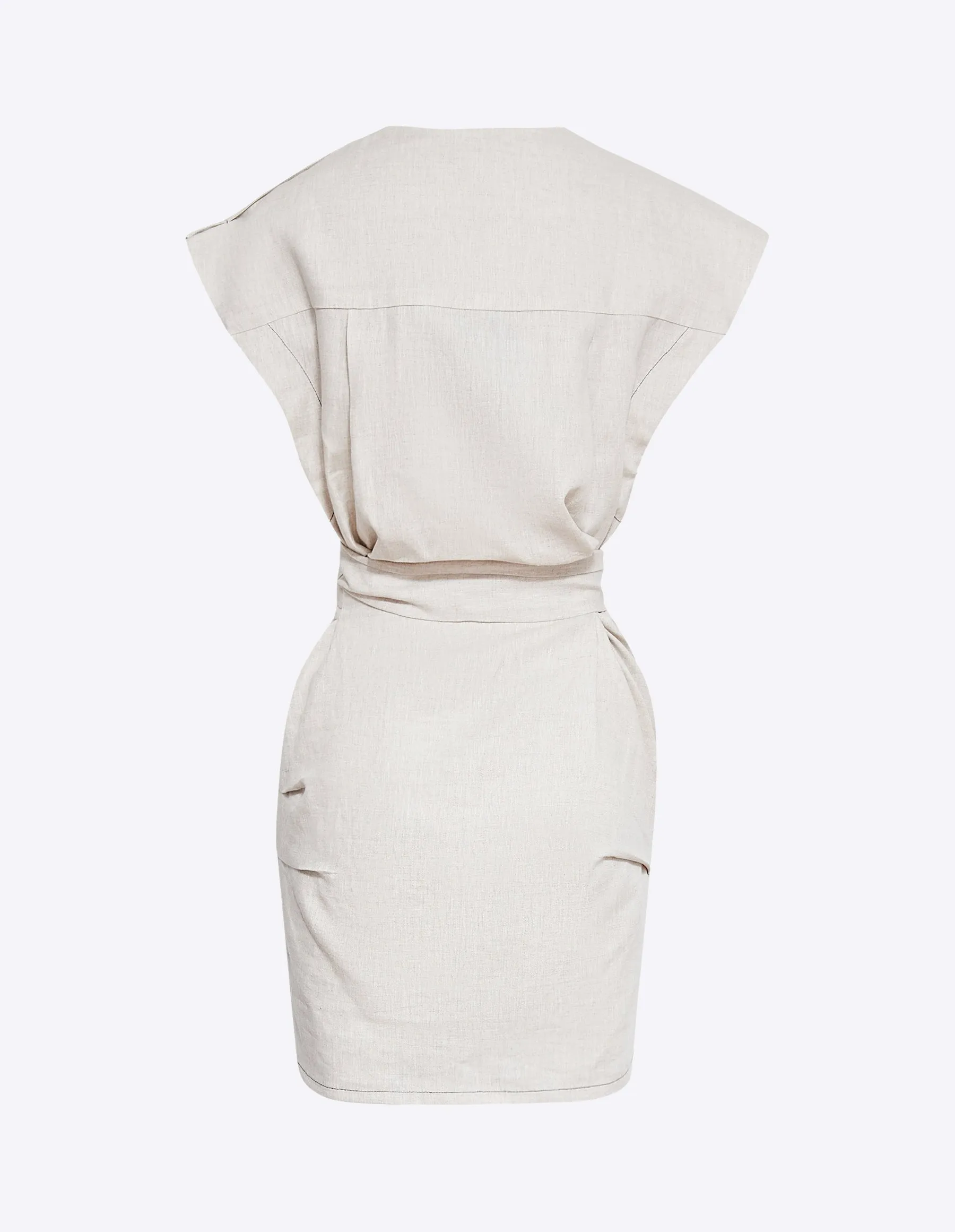 THE VITO MINI DRESS | NATURAL