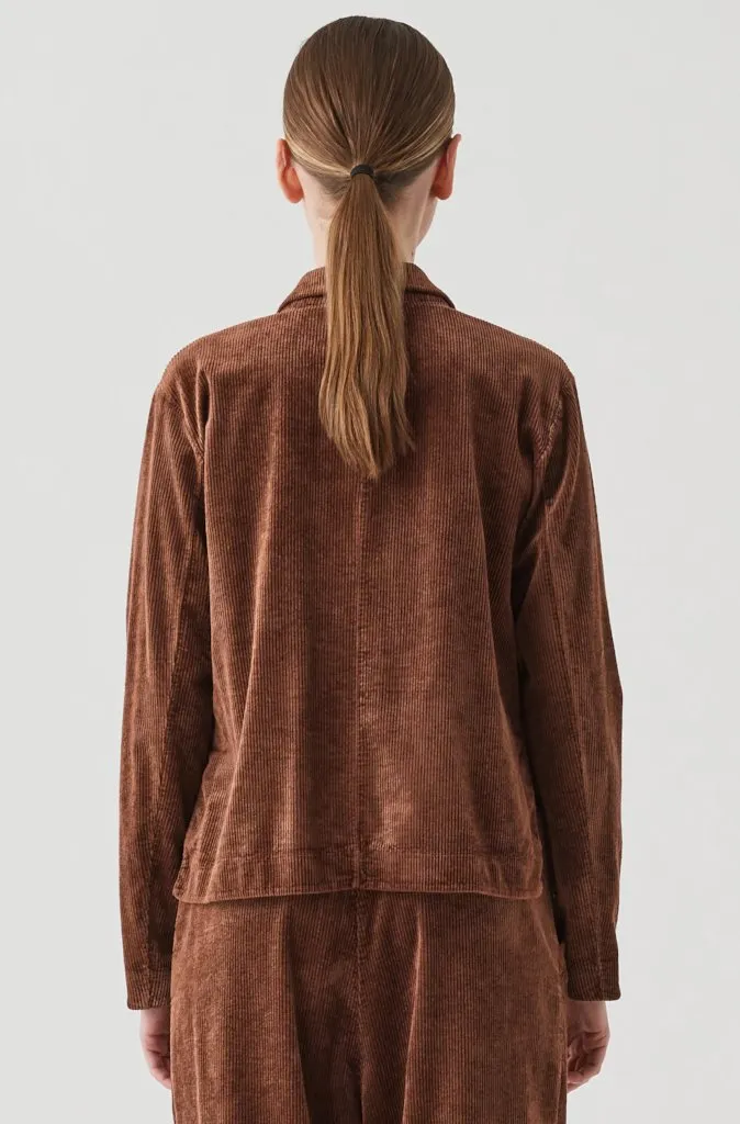 Transit Par Such Cropped Cord Jacket in Rust