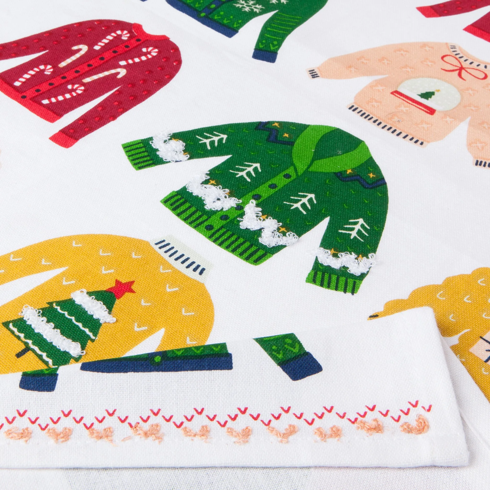 Ugly Christmas Sweater Decorative Dishtowel