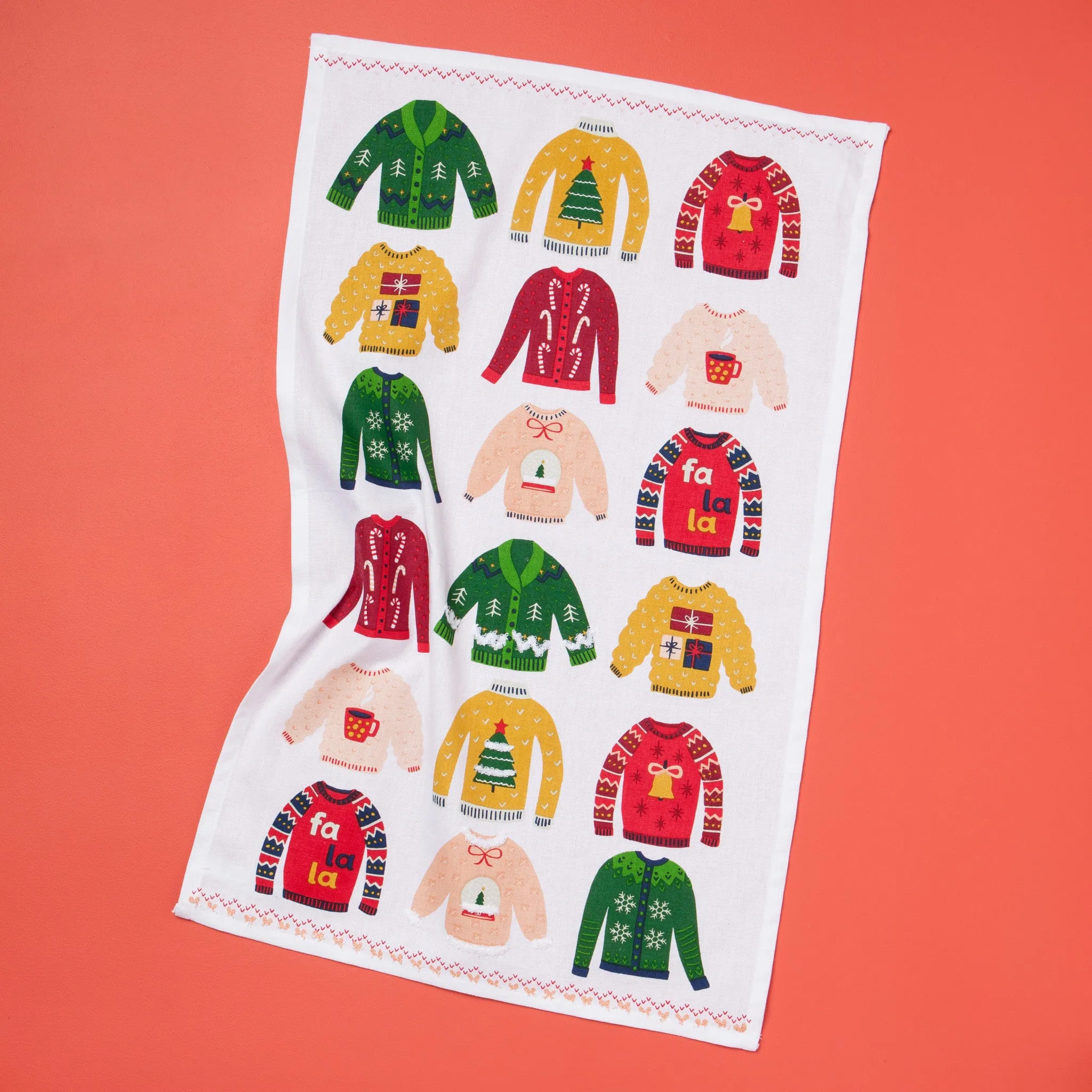 Ugly Christmas Sweater Decorative Dishtowel
