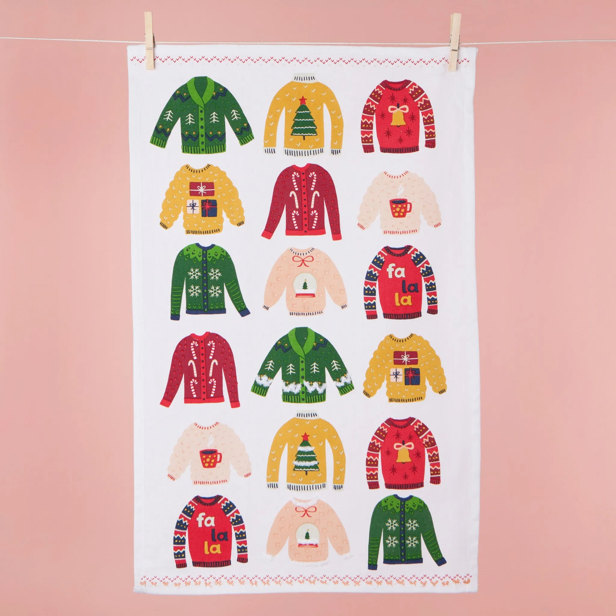 Ugly Christmas Sweater Decorative Dishtowel
