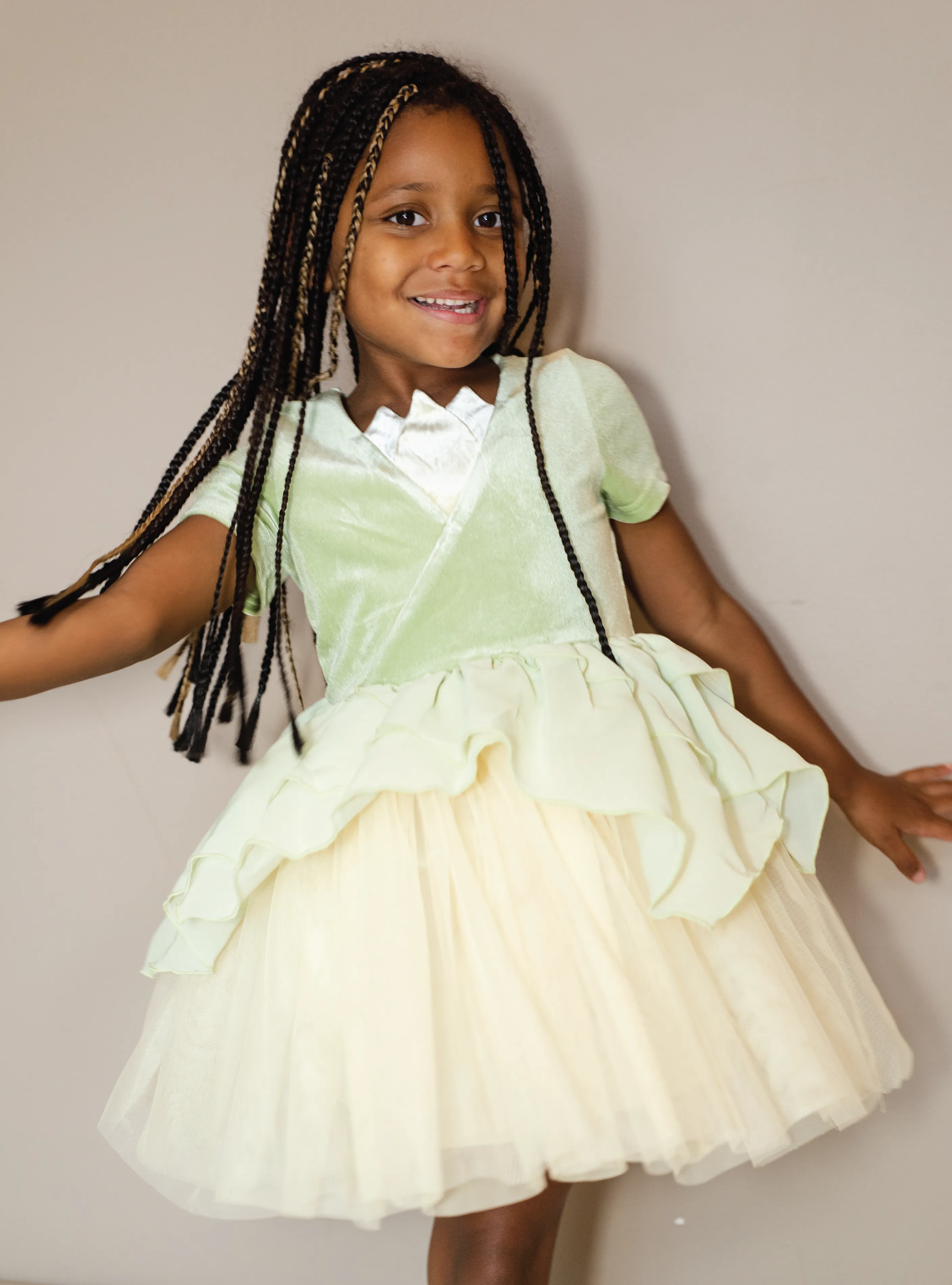 Velvet Lily Pad Dress