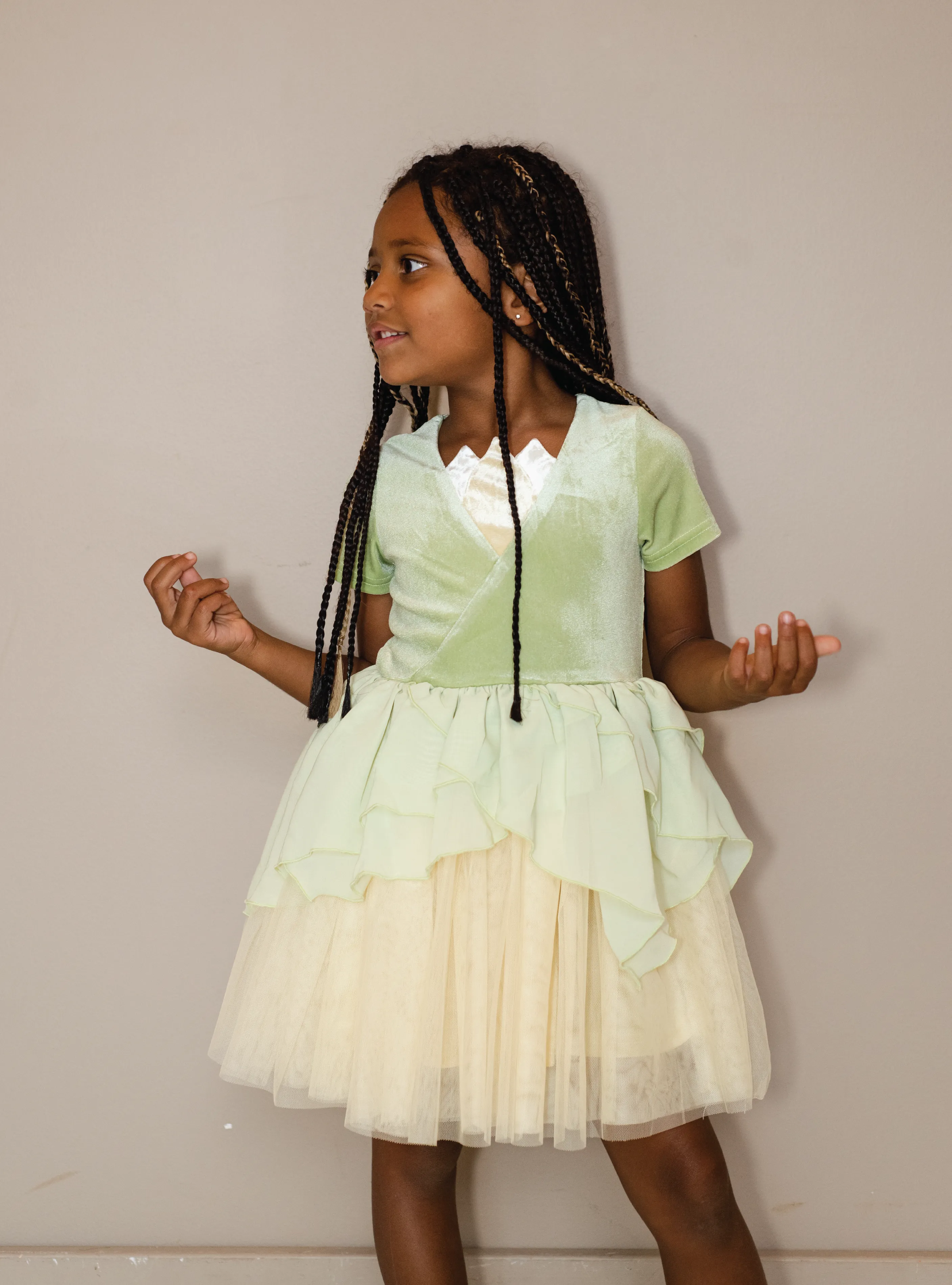 Velvet Lily Pad Dress