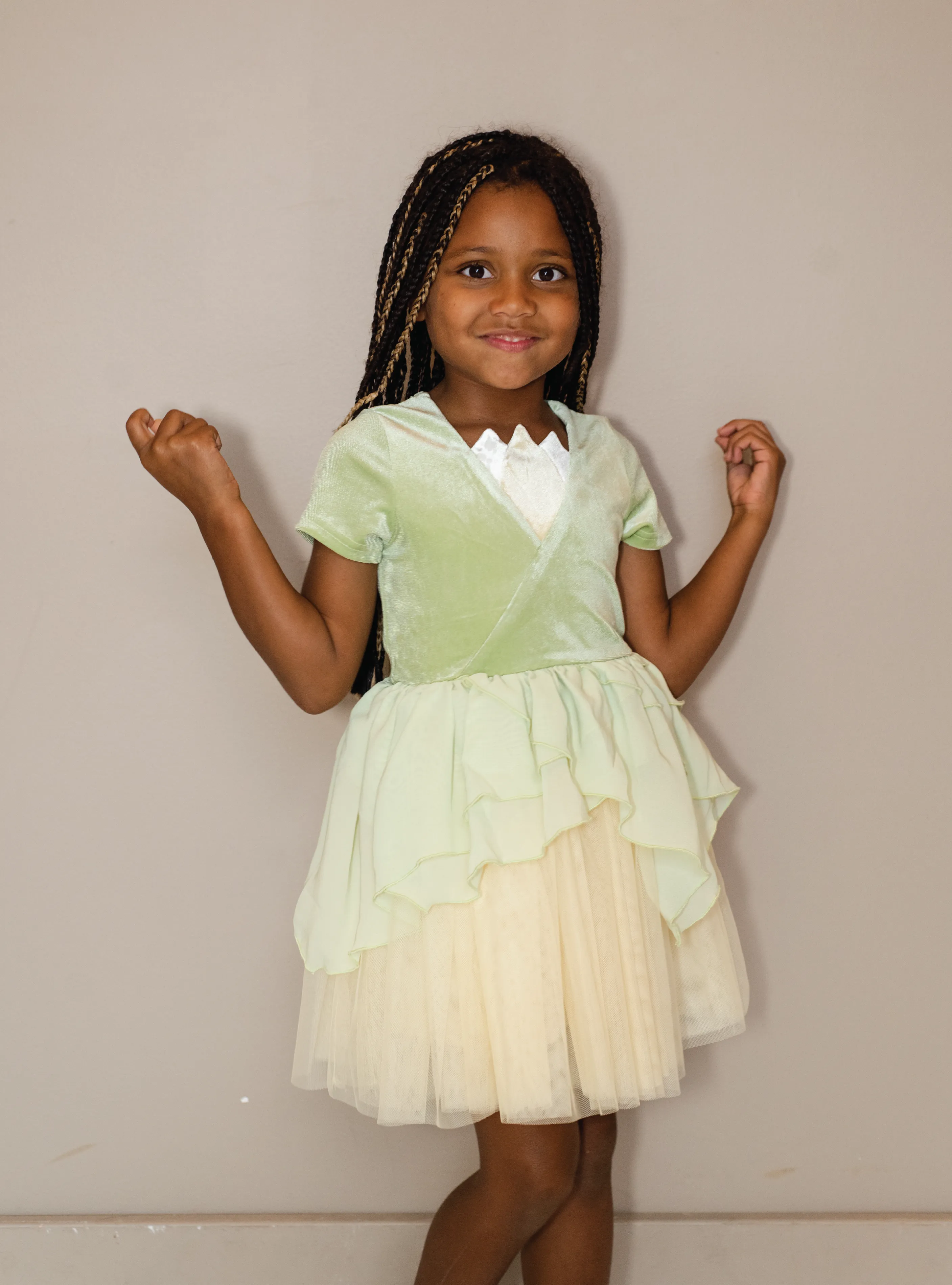 Velvet Lily Pad Dress
