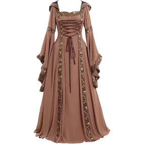 Victorian Witch Halloween Costume for Women Vampire Medieval Renaissance Dress