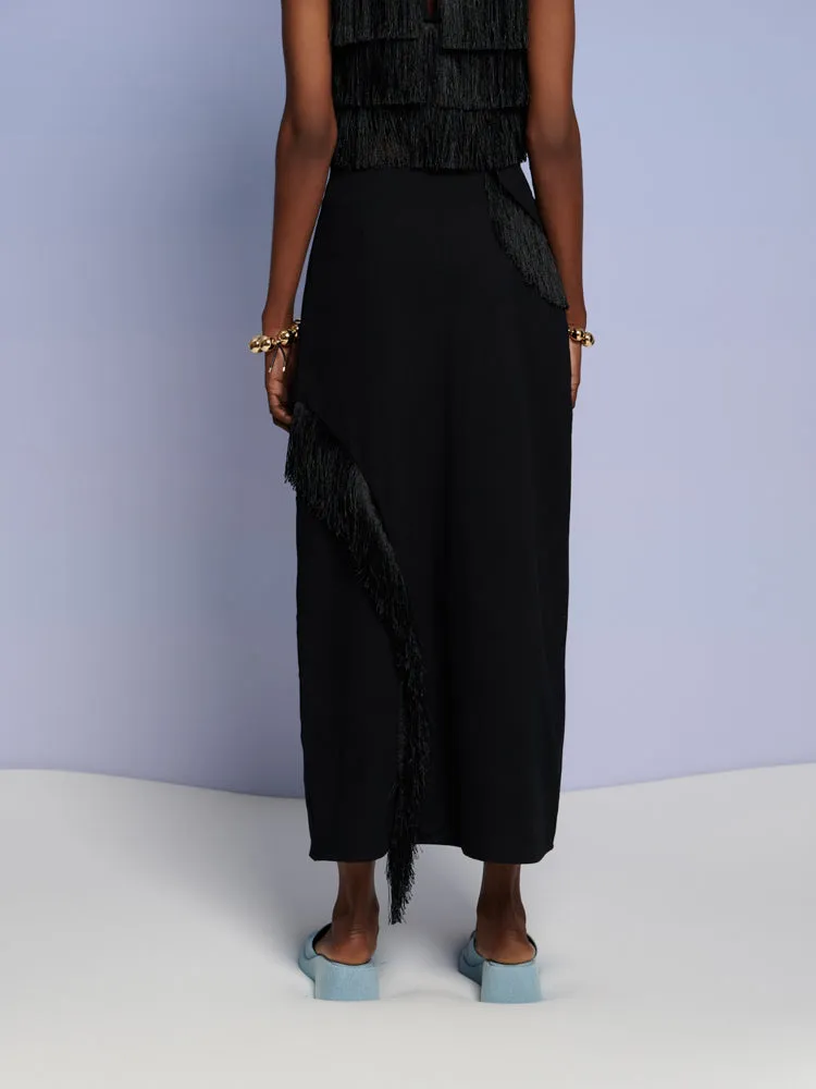 Winnie Fringe Midi Skirt