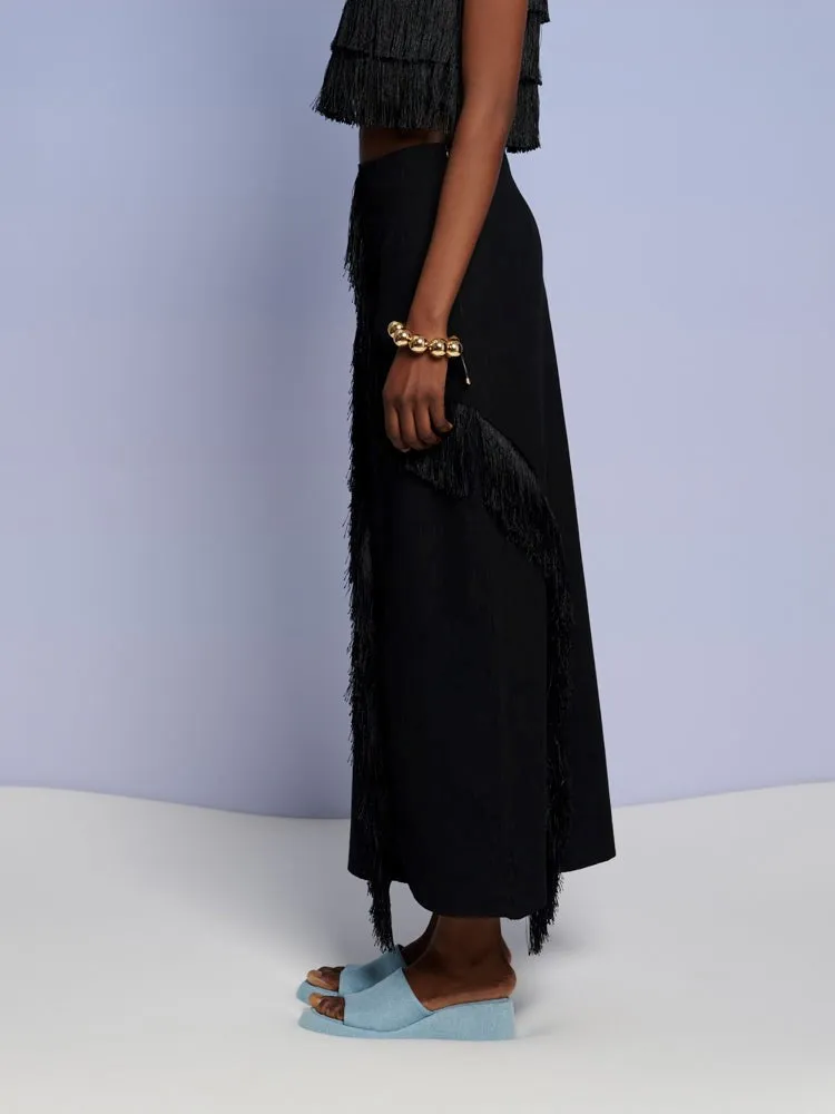 Winnie Fringe Midi Skirt