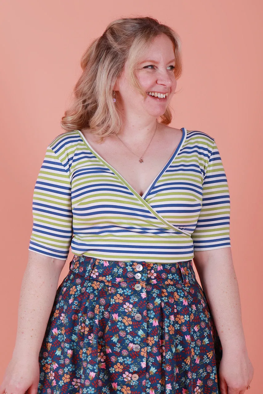 Winnie Reversible Top Balmoral Stripe
