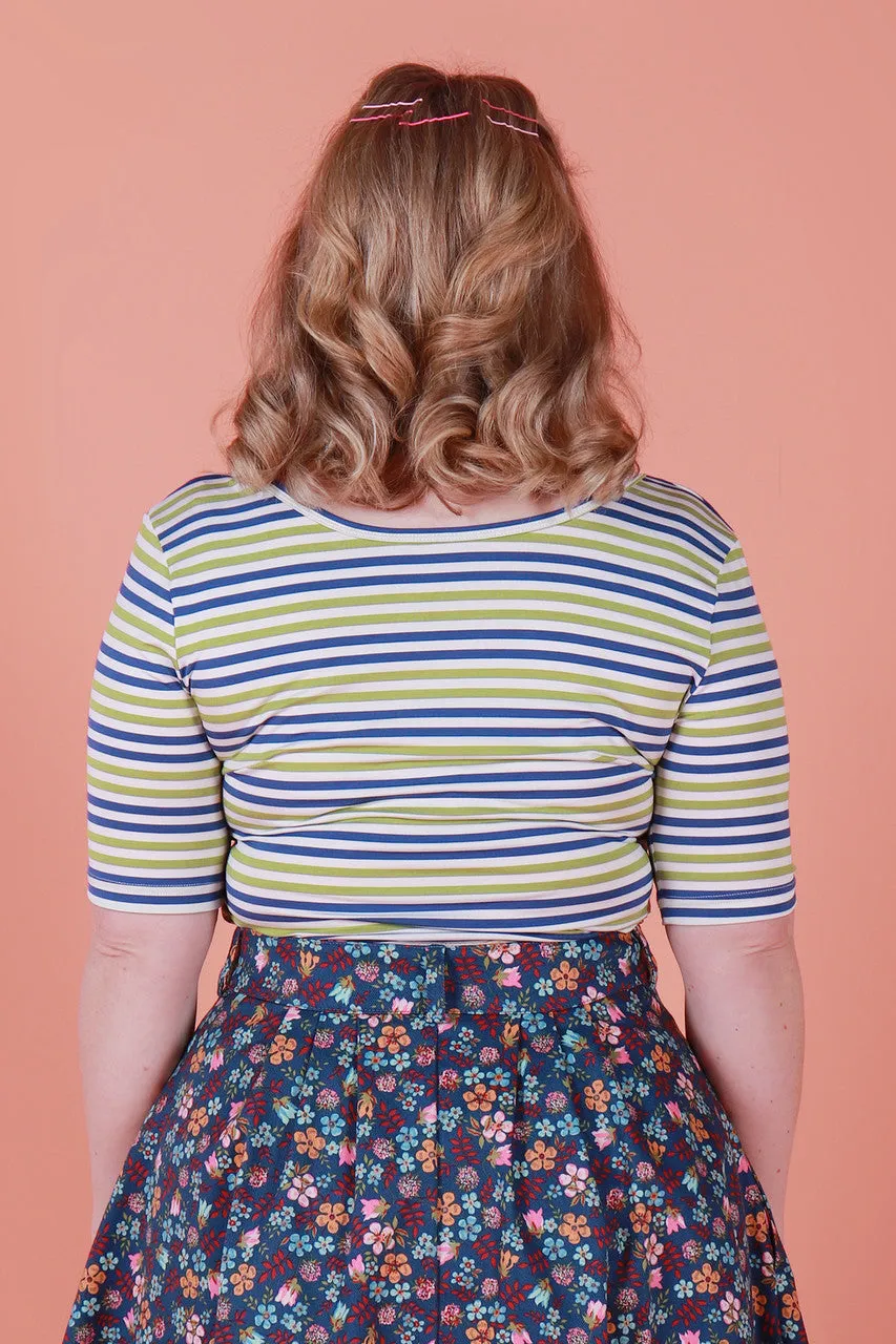 Winnie Reversible Top Balmoral Stripe