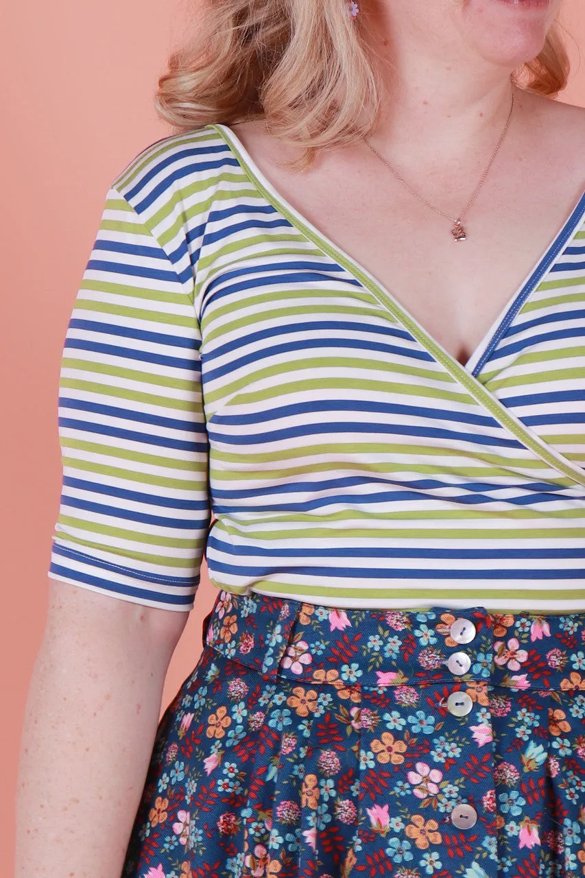 Winnie Reversible Top Balmoral Stripe